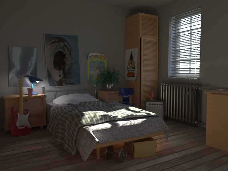 Bedroom rendered by Lagoa.