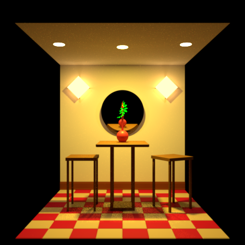Cafe scene - lighting
variation two.