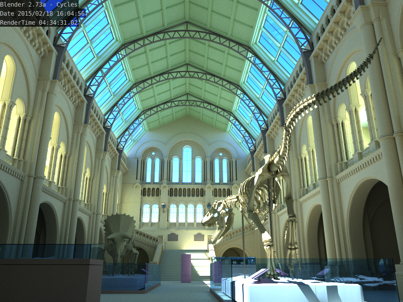 The Natural History Museum rendered by Cycles