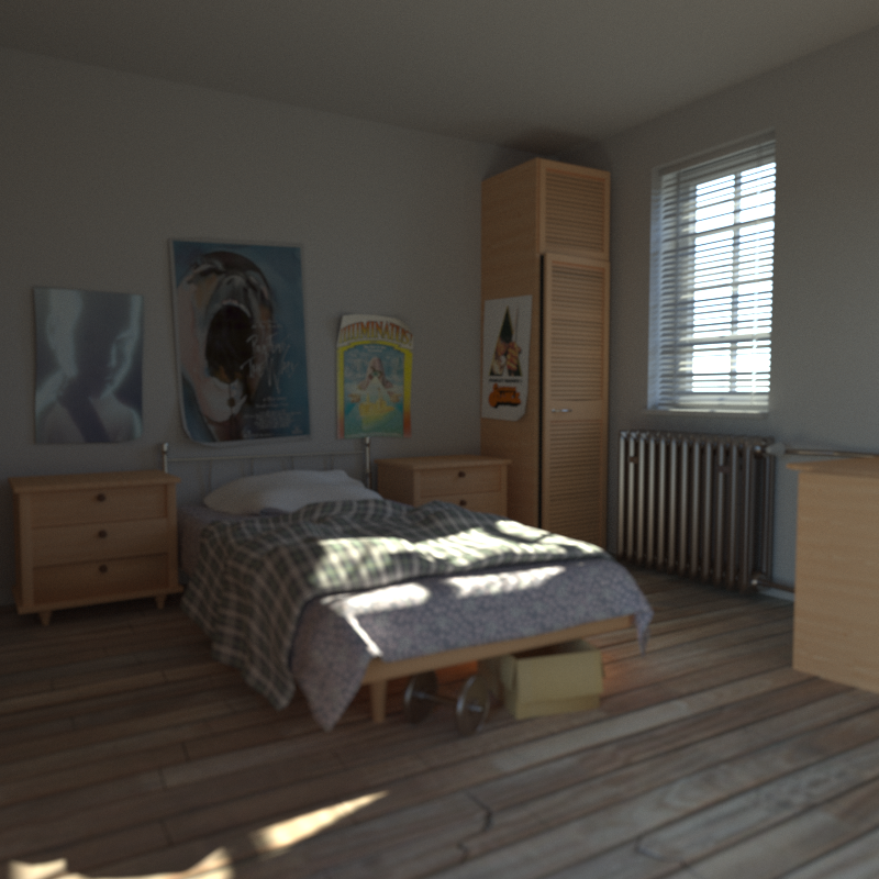 Bedroom rendered by Lagoa.