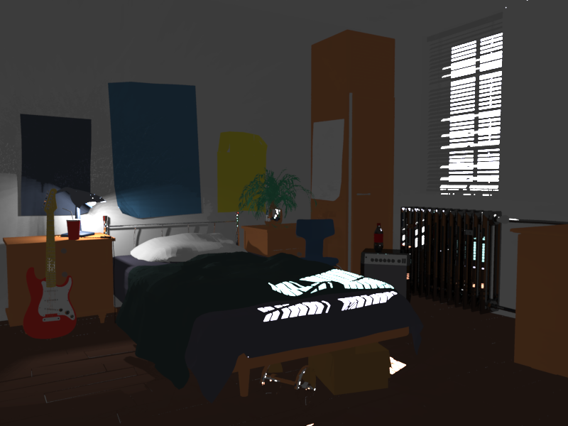 Bedroom rendered by Radiance.