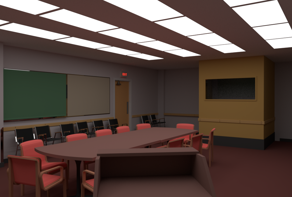 Conference Room
rendered by Rust version of PBRT (camera 4).