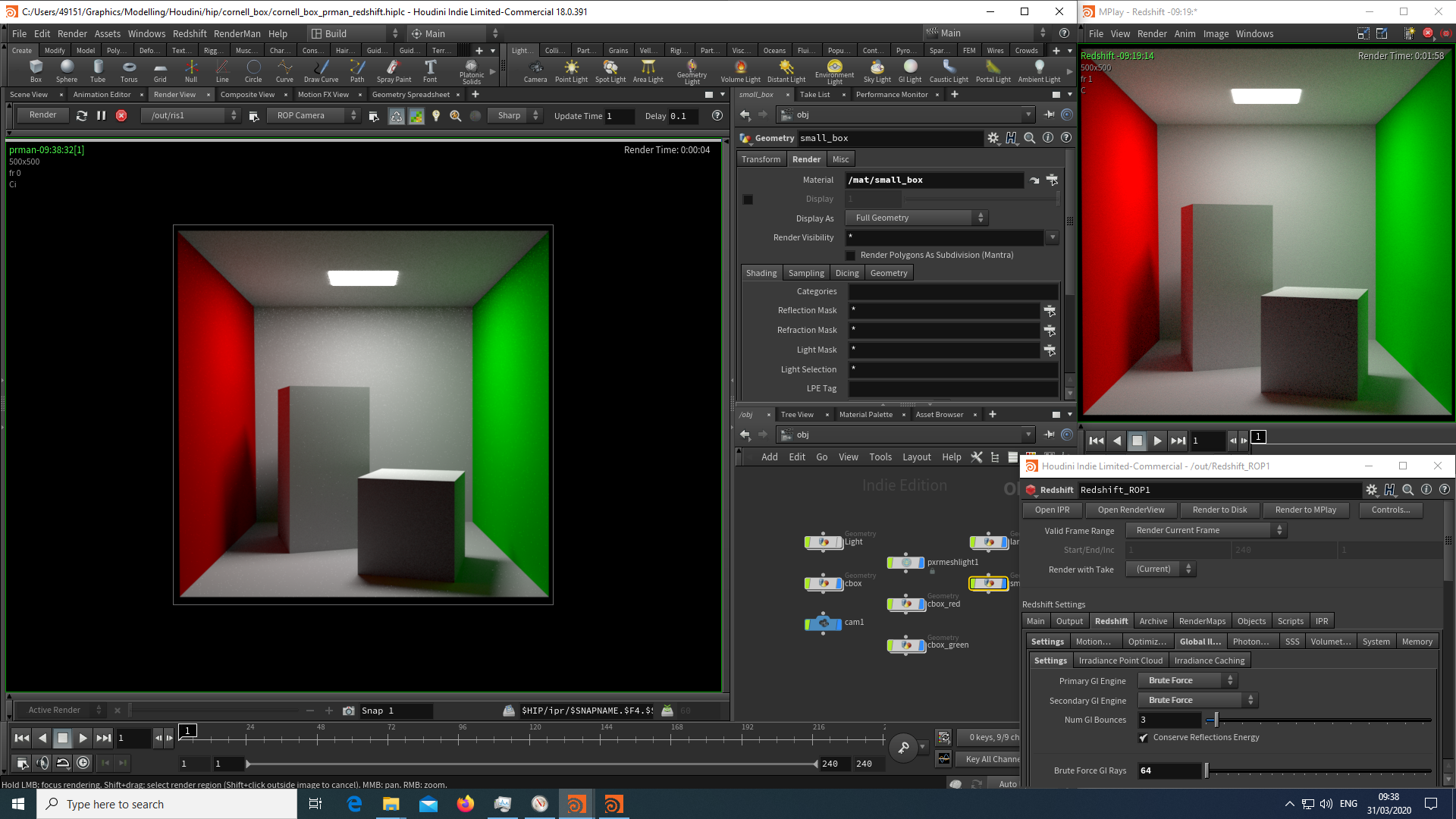 without mplay window in houdini