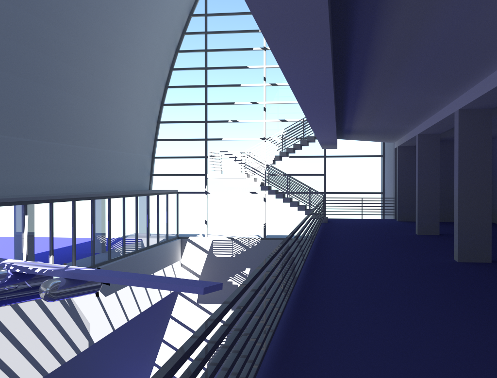 Cycles rendering from the 3rd floor looking east.
