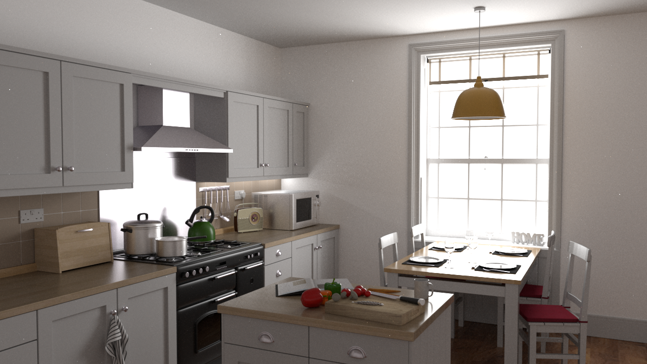 Kitchen rendered by
rs_pbrt