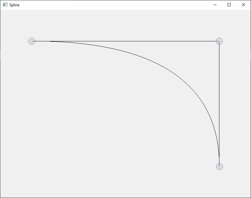 A Bezier curve of degree 2 or order 3