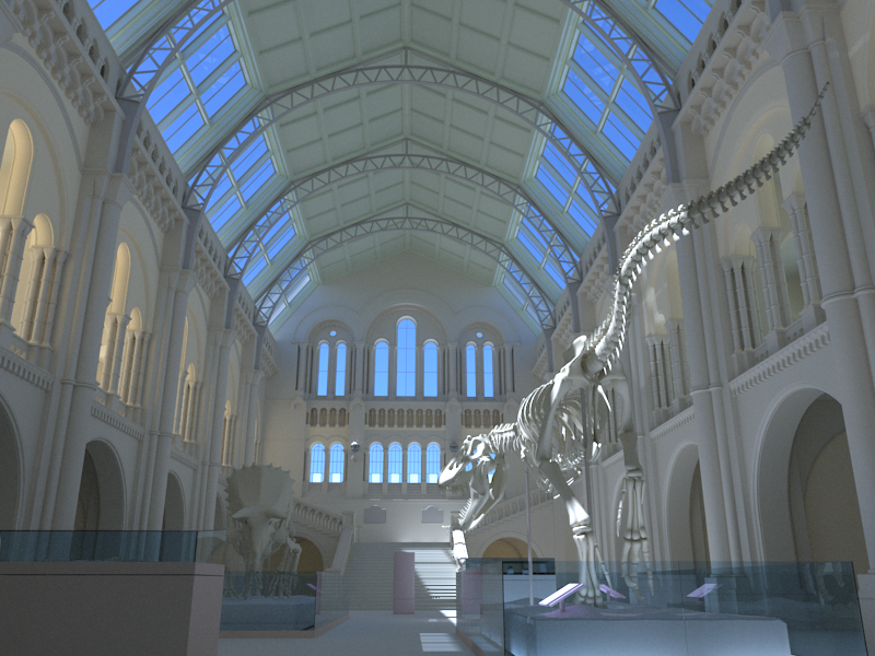 New scene 'Natural History Museum' rendered by Luxrender.