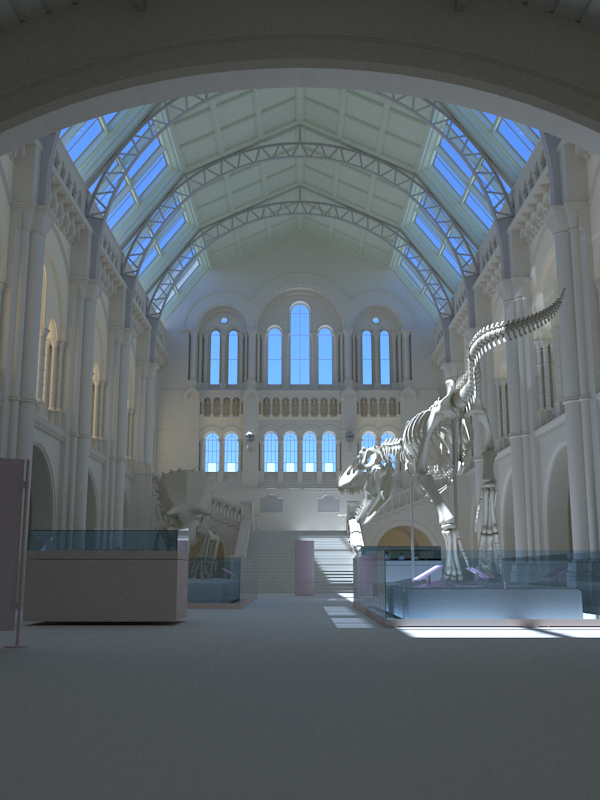 New scene 'Natural History Museum' rendered by Luxrender.