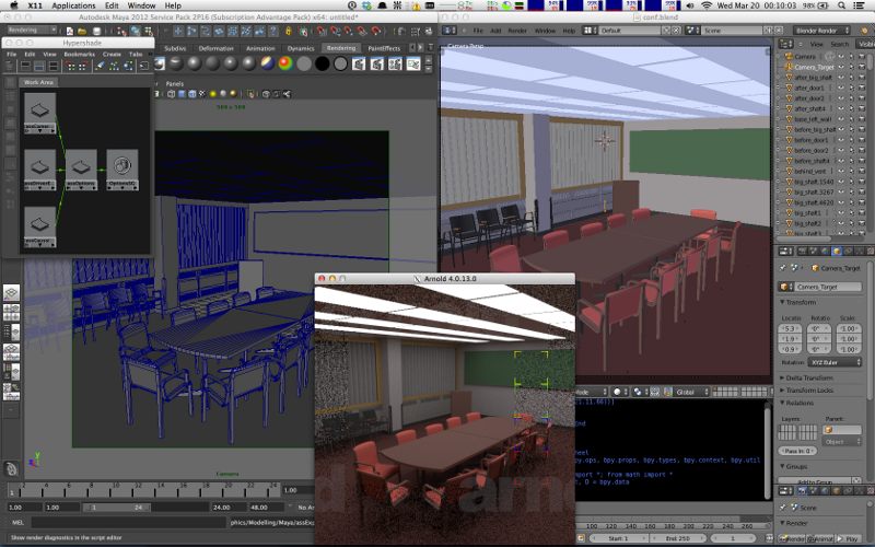 Blender - Maya - Arnold